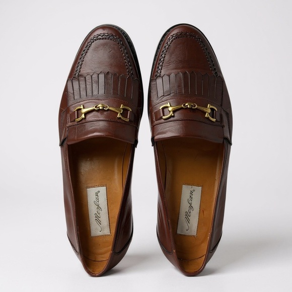 Mezlan Men’s Tassel Leather Loafers Brown Size 12M